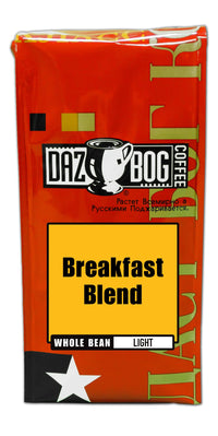 Dazbog Coffee | Breakfast Blend | Whole Bean Coffee | 11 oz. | Bright Flavor & Earthy Overtones | Light Roast Blend | Heavenly Rich | Vacuum Sealed Freshness