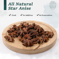 Soeos Star Anise Seeds 6oz (170g), Non-GMO Verified, Great for Baking and Tea, Anis Estrella, Whole Chinese Star Anise Pods, Dried Anise Star Spice, Chinese Star Anise, Star Anise Bulk, Anise Star.