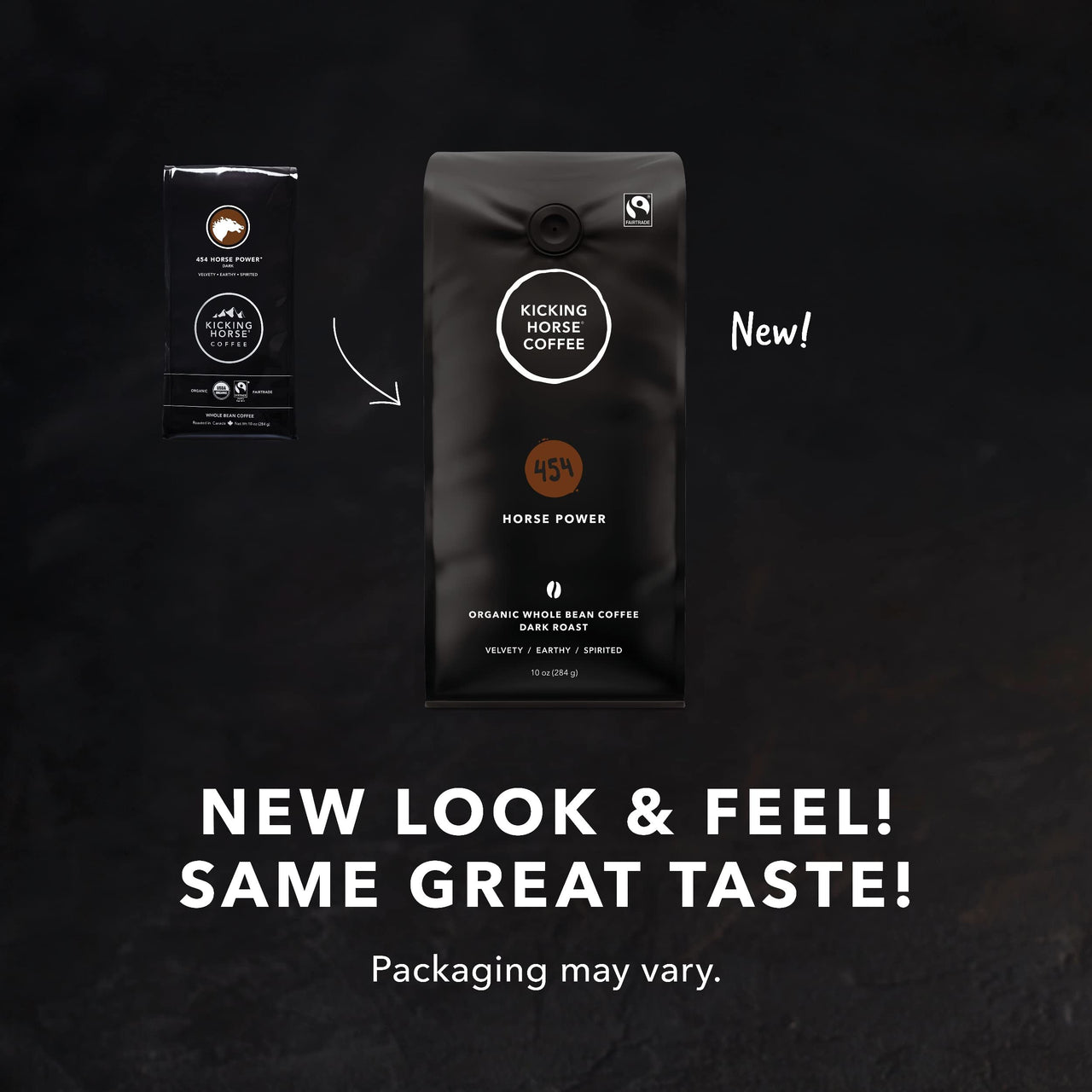Kicking Horse Coffee, 454 Horse Power, Dark Roast, Whole Bean, 10 oz - Certified Organic, Fairtrade, Kosher Coffee