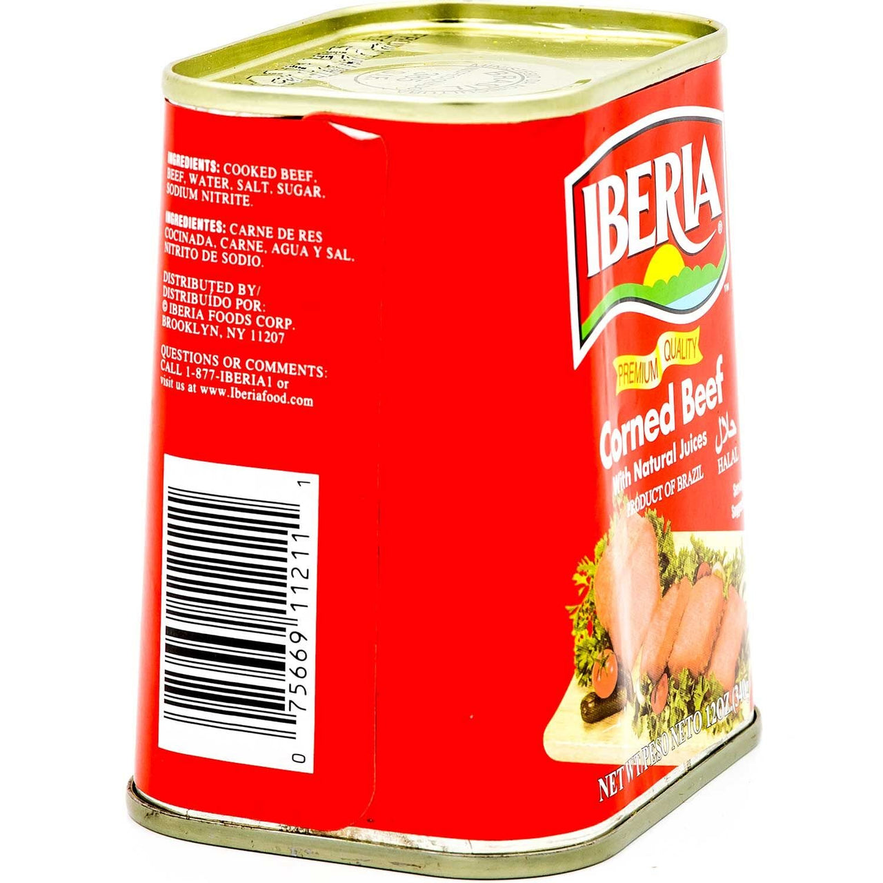 Iberia Corned Beef, 12 oz, Premium Quality Corned Beef With Natural Juices, Halal