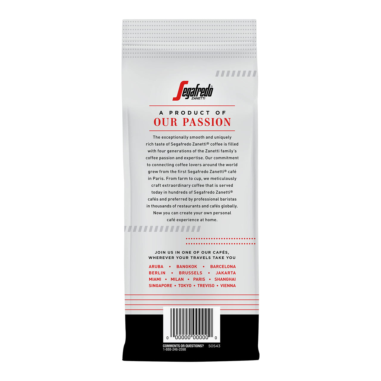Segafredo Zanetti Ground Coffee, Enzo Dark Roast, Made with Arabica, Vivacious and Balanced Flavor