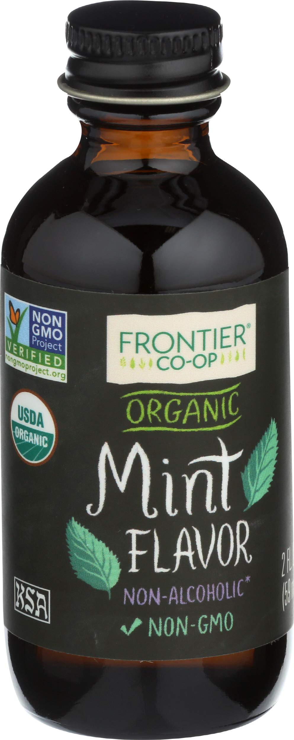 Frontier Co-op Organic Mint Flavor, 2 Ounce Bottle, Kosher