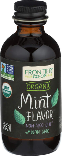 Frontier Co-op Organic Mint Flavor, 2 Ounce Bottle, Kosher