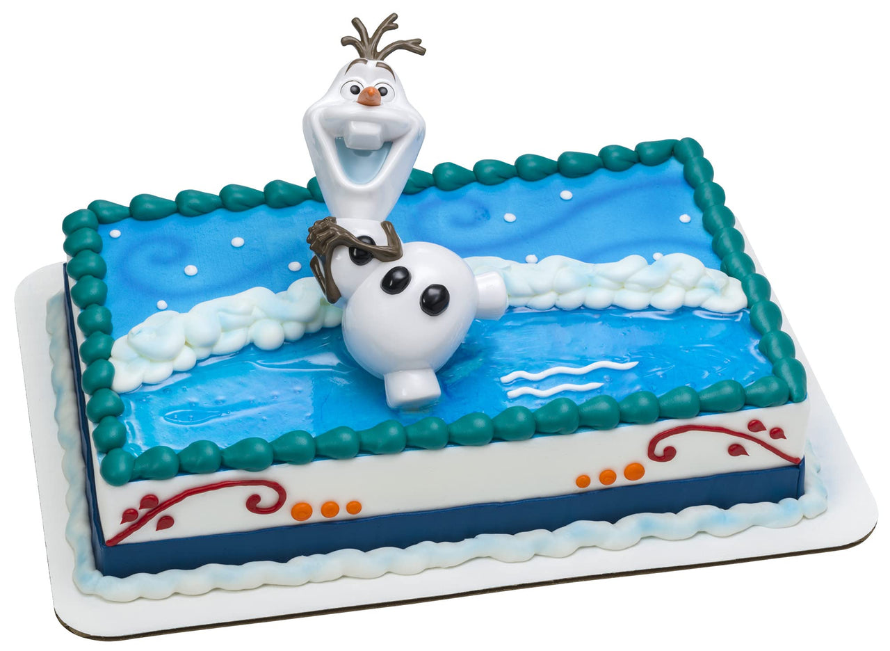 DecoSet Disney Frozen Olaf Chillin Cake Topper, 1-Piece with Moveable Parts, Decorations for Creating Amusing Cakes