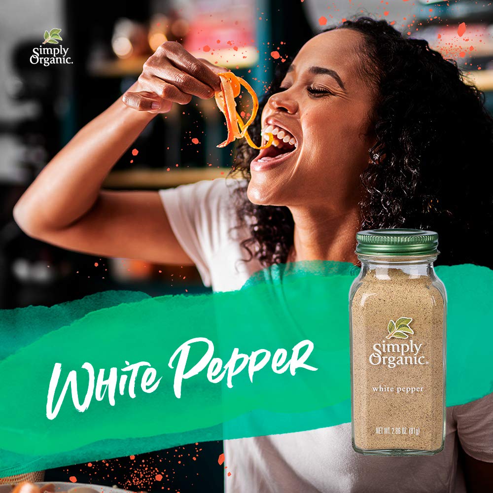 Simply Organic White Pepper, 2.86 oz