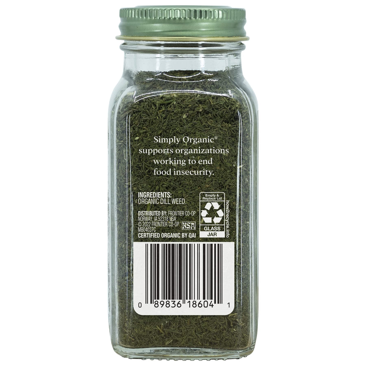 Simply Organic Dill Weed, Cut & Sifted, Certified Organic | 0.81 oz | Anethum graveolens L.