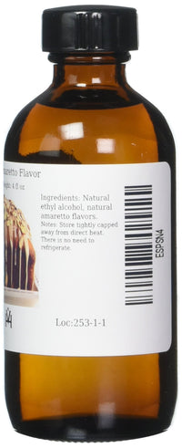 OliveNation Amaretto Flavor, Almond-Based, Water Soluble, Sugar Free, Gluten Free - 4 ounces