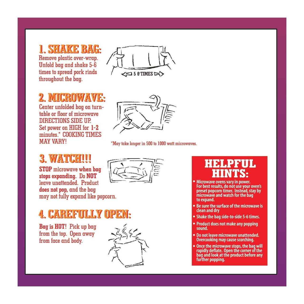 Lowrey's  Bacon Curls Microwave Pork Rinds (Chicharrones), Hot and Spicy, 1.75 Ounce (Pack of 6)