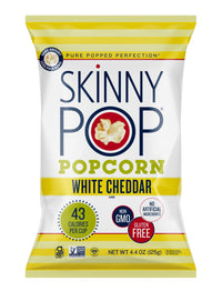 SkinnyPop White Cheddar Popcorn, 4.4oz Grocery Sized Bag, Skinny Pop, Healthy Popcorn Snacks, Easter Snacks, Gluten Free