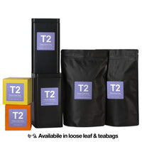 T2 Tea T2 French Earl Grey 25 Tea Bags Box, Fine Black Tea With Bergamot and Petals, YELLOW (B125AE018)