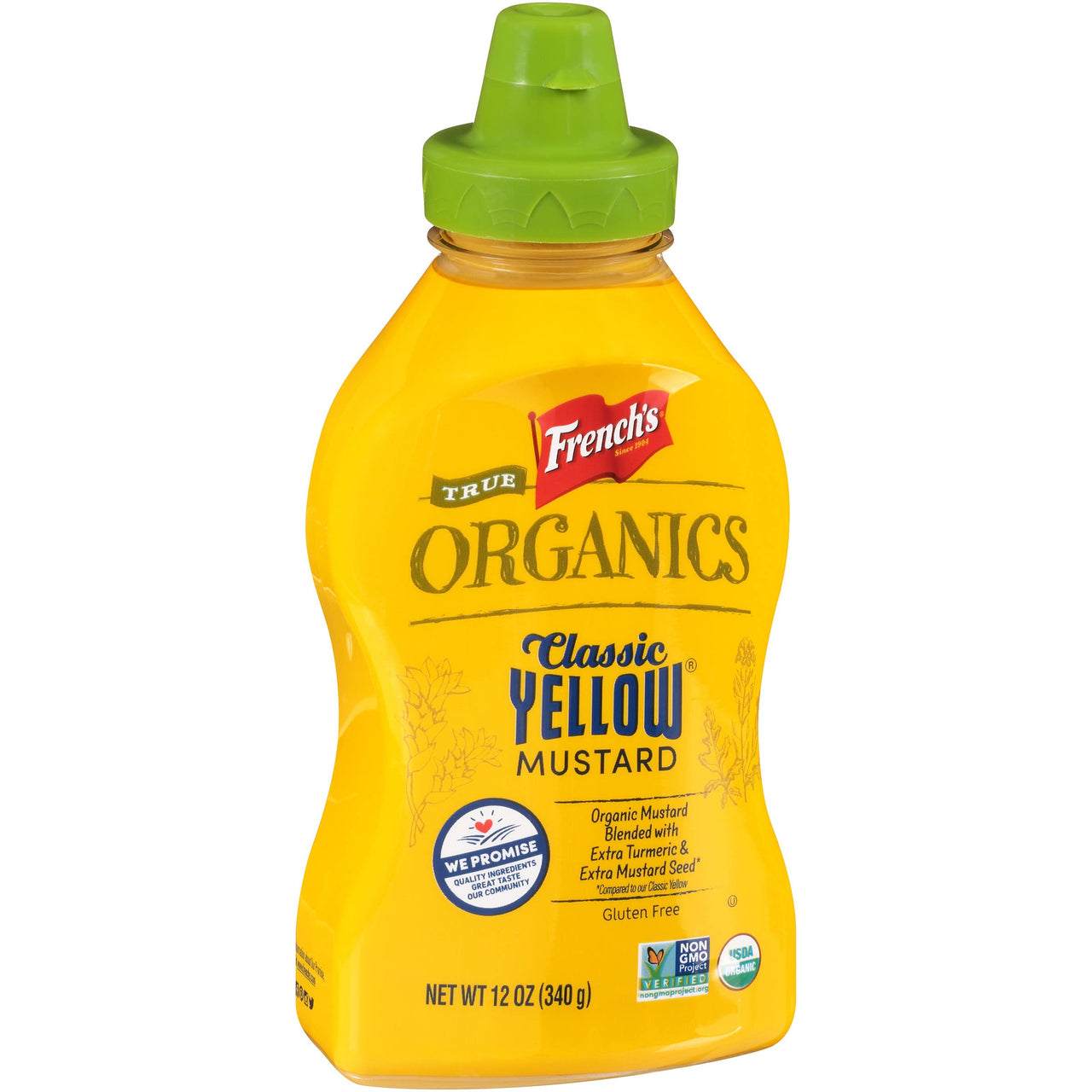 French's  True Organics Classic Yellow Mustard, 12 oz
