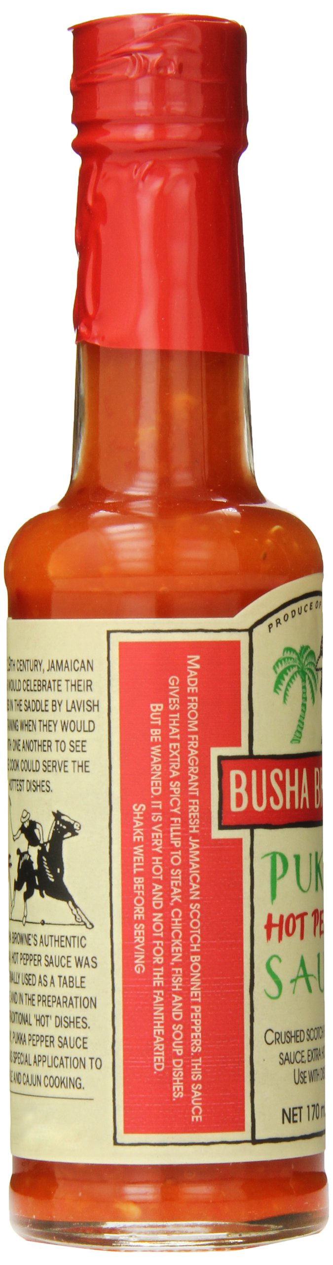 Busha Brownes Pukka Hot Pepper Sauce, 5.0 Ounce