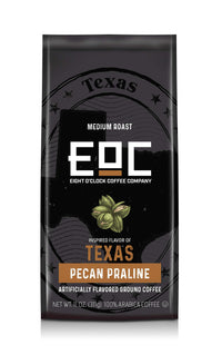 Eight O'Clock Coffee Flavors of America Ground Coffee, Texas Pecan Praline, 11 Ounce, 100% Arabica, Kosher Certified