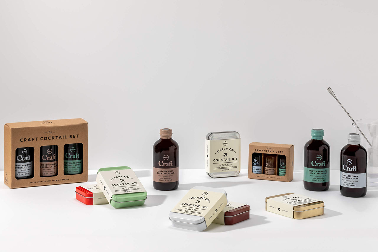 W&P Craft Cocktail Syrup Set, Old Fashioned, Moscow Mule, Spicy Margarita | Variety Pack, 8 Ounce Each, 3 Bottles | Cocktail Mixer, Handcrafted in Small Batches, Craft Cocktail, Bar Collection