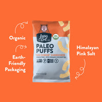 LesserEvil No Cheese Cheesiness Organic Paleo Puffs, Grain Free, Vegan, Minimally Processed, No Vegetable Oil, 1 Oz, Pack of 12