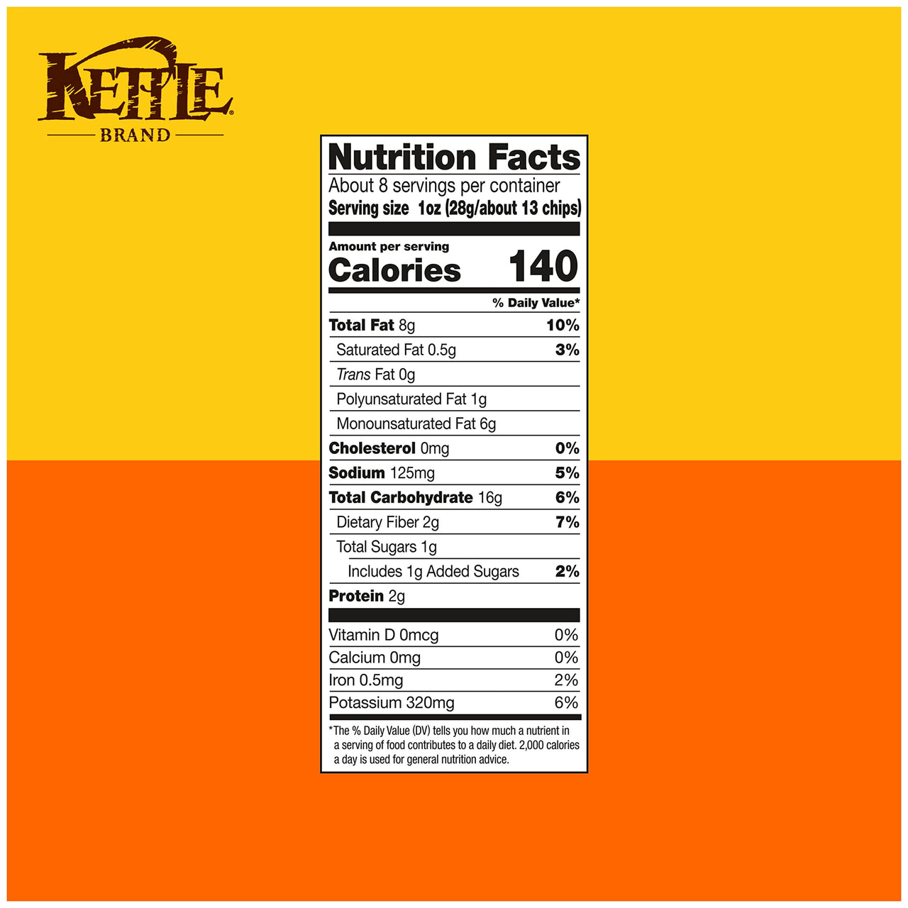 Kettle Brand Backyard Barbeque Kettle Potato Chips, Gluten-Free, Non-GMO, 7.5 oz Bag