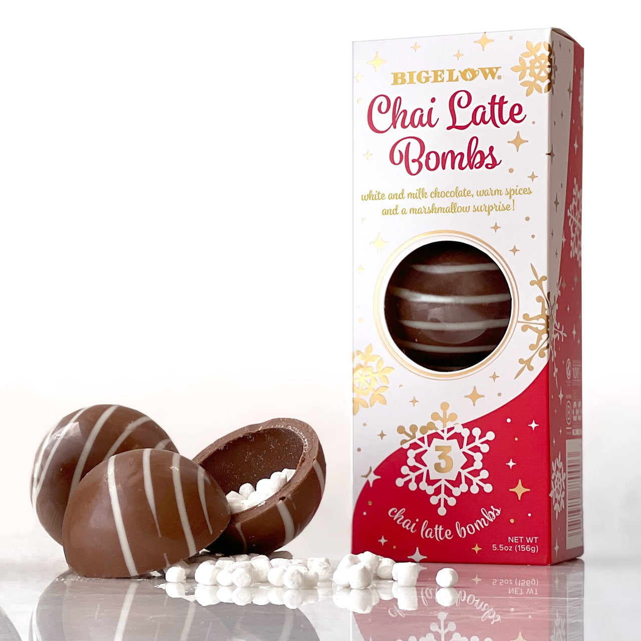 Bigelow Chai Latte Hot Chocolate Bombs, 3 Count