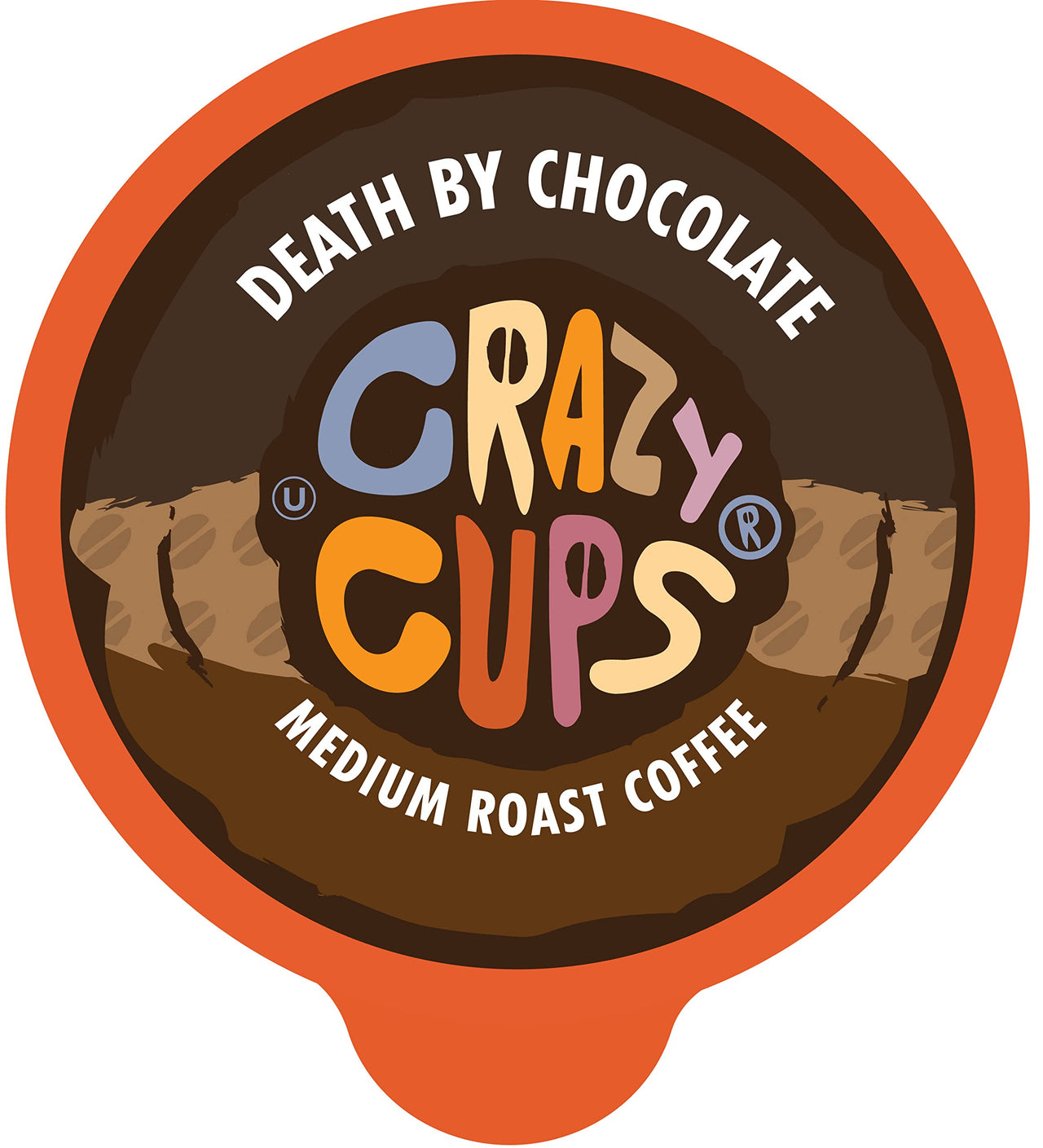 Crazy Cups Flavored Coffee for Keurig K-Cup Machines, Death by Chocolate, Hot or Iced Coffee, 22 Single Serve, Recyclable Pods