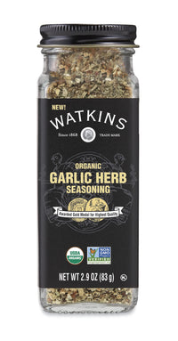Watkins Gourmet Organic Spice Jar, Organic Garlic Herb, 2.9 Oz. Jar, 1 Count