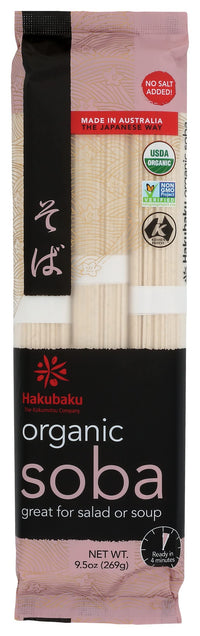 Hakubaku, Made in Australia The Japanese Way, Organic Soba, 9.5 oz