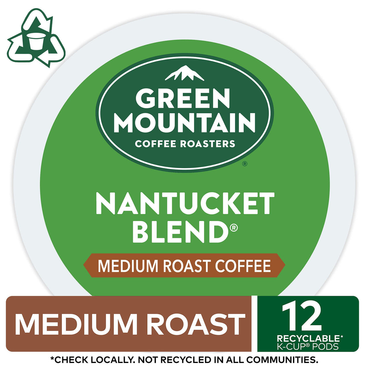 Green Mountain Coffee Roasters Nantucket Blend Keurig Single-Serve K-Cup Pods, Medium Roast Coffee, 12 Count