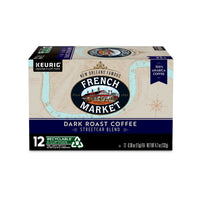 French Market Coffee, St. Charles Blend, Single Serve Coffee K-Cup Pods, Dark Roast, 12 Count