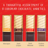 MERCI Finest Assortment of Eight European Chocolates, 7 Ounce Box | Chocolate Gift Box for Holiday Gifts, Teacher Gifts, Gifts for Mom, Gifts for Dad, Thank You Gifts or Personalized Gifts