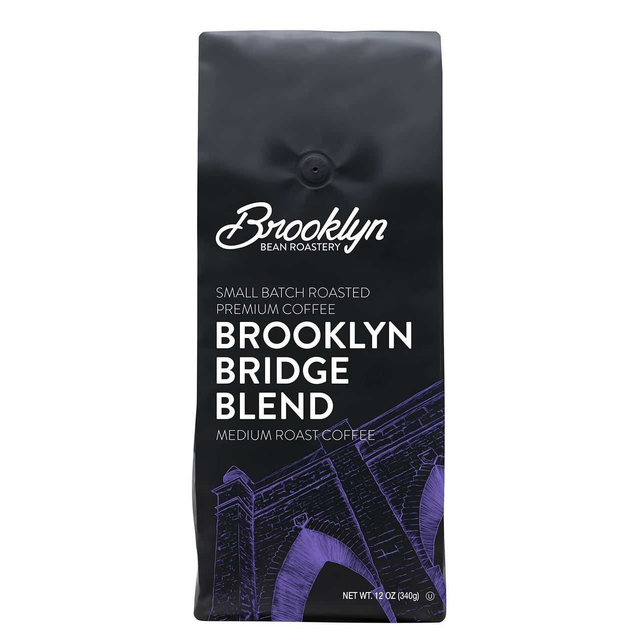 Brooklyn Beans Brooklyn Bridge 100% Arabica Craft Roasted Ground Coffee, Medium Roast, 12 Ounce Bag