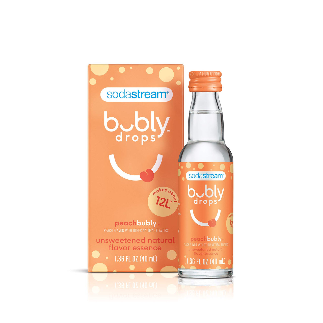 SodaStream bubly Drops, Peach, 1.36 Fl Oz (Pack of 3)