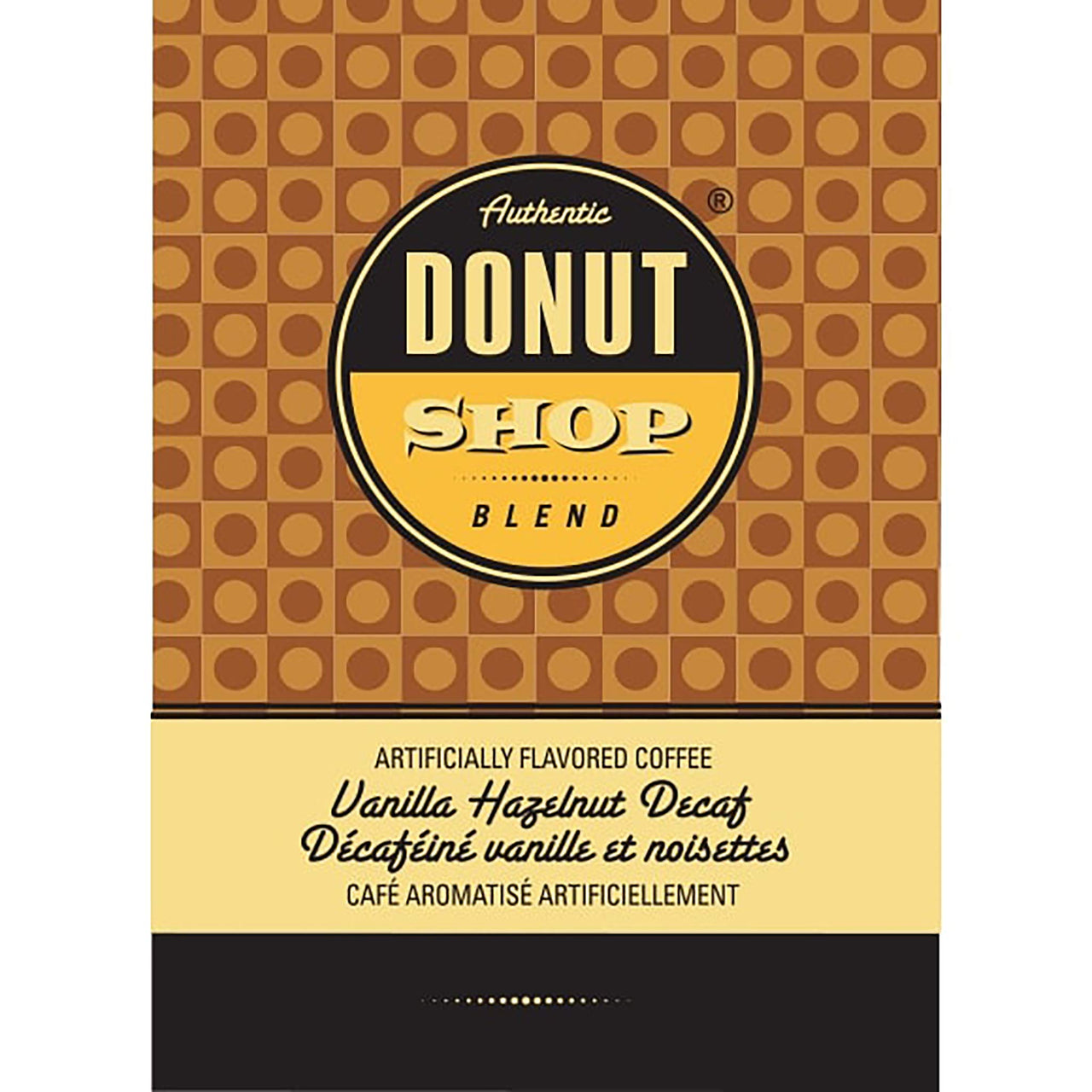 Authentic Donut Shop Blend Decaf Vanilla Hazelnut Single Serve Cups for Keurig K Cup Brewers, 24 Count