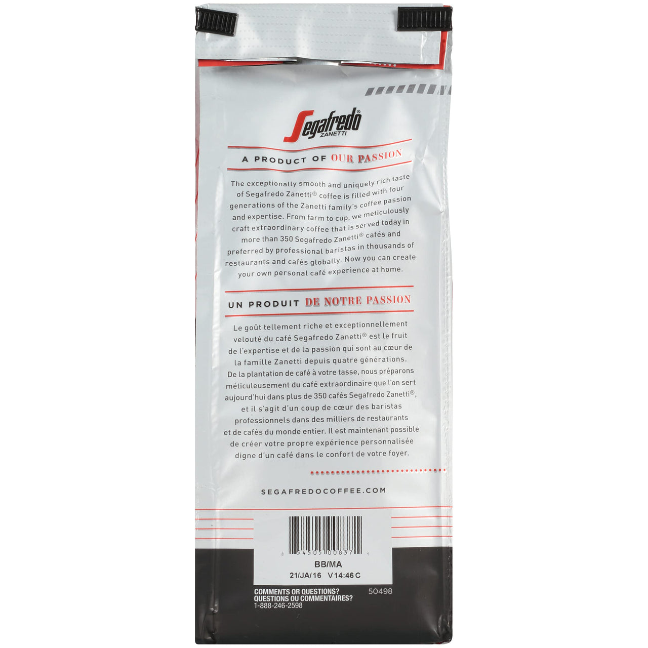 Segafredo Zanetti Ground Coffee, Crescendo Medium Roast, Made with Arabica, Vivacious and Balanced Flavor