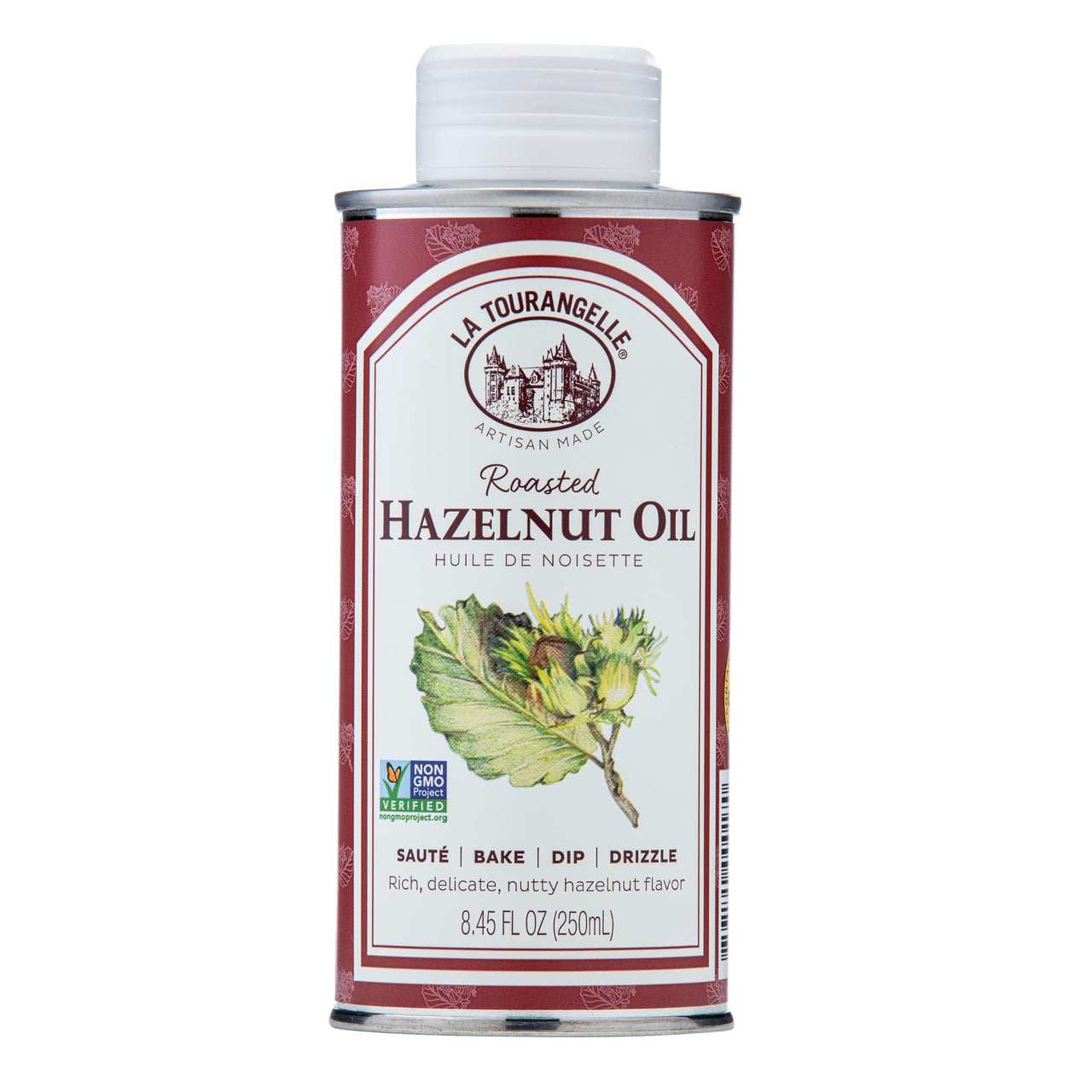 La Tourangelle, Roasted Hazelnut Oil, High-Oleic Oil Great for Baking, Stir-Frying, and Vinaigrettes, 8.45 fl oz