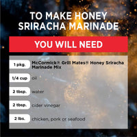 McCormick Grill Mates Honey Sriracha Marinade Mix, 1 oz (Pack of 12)