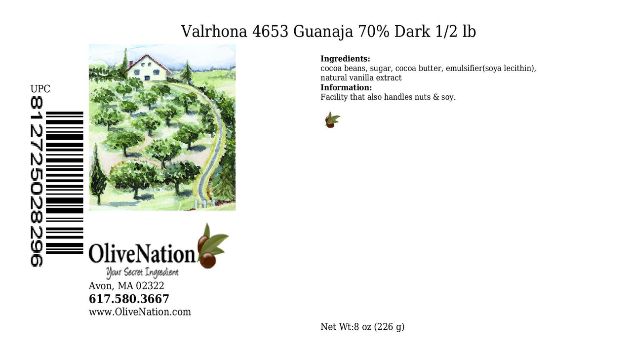 Valrhona 4653 Guanaja 70% Dark 1/2 lb