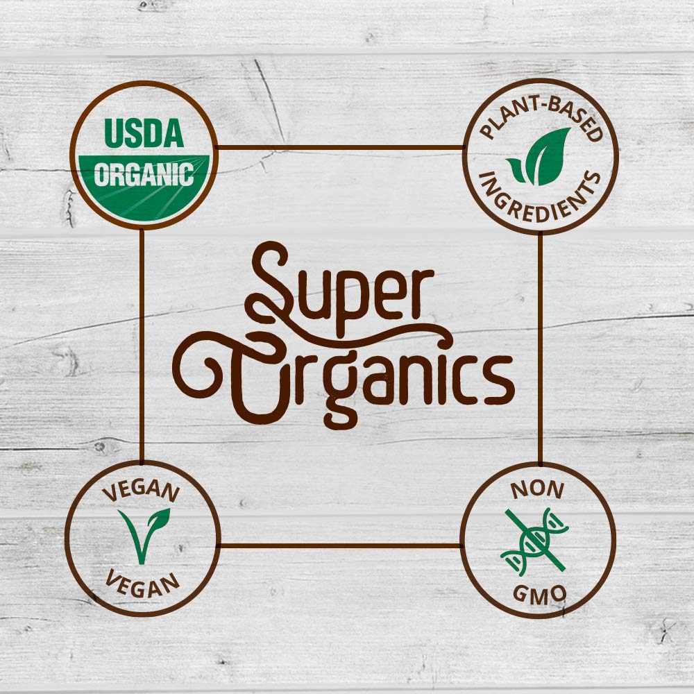 Super Organics Cold Milled Ground Flaxseed | Omegas 3, 6 & 9  Organic, Vegan & Non-GMO, 8 Oz