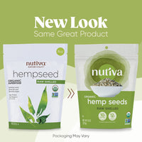 Nutiva Organic Raw Shelled Hemp Seed, USDA, Non-GMO, Non-BPA, Whole 30 Approved, Vegan, Gluten-Free & Keto, 10g Protein and 12g Omegas per Serving for Salads, Smoothies & More, Nutty flavor, 8 Ounce