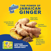 Jamaica Mountain Peak Original Ginger Tea, Unsweetened, 14 x 0.42 Ounce Sachets (Pack of 3) - Total 42 Sachets