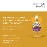 Newman's  Own Organics Newman's  French Roast, Ground Coffee, Dark Roast, Bagged 10 oz