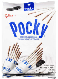 Glico Cookie And Cream Covered Biscuit Sticks, 4.57 Ounce