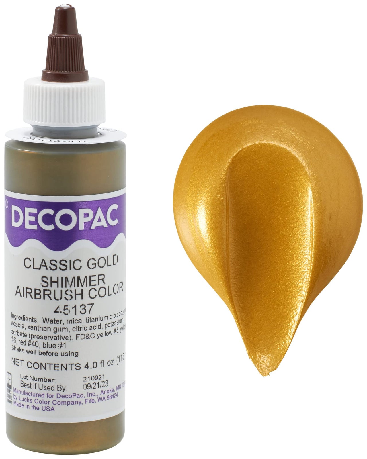 Classic Gold Shimmer Premium Airbrush Color - 4 fl oz