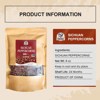 52USA Szechuan Peppercorns(8OZ), Sichuan Red Peppercorns, Tingly Numbness Whole Szechuan Peppercorns, Key Ingredients for Mapo Tofu and Scihuan Dishes