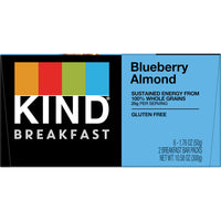 KIND Breakfast, Healthy Snack Bar, Blueberry Almond, Gluten Free Breakfast Bars, 100% Whole Grains, 1.76 OZ Packs (6 Count)