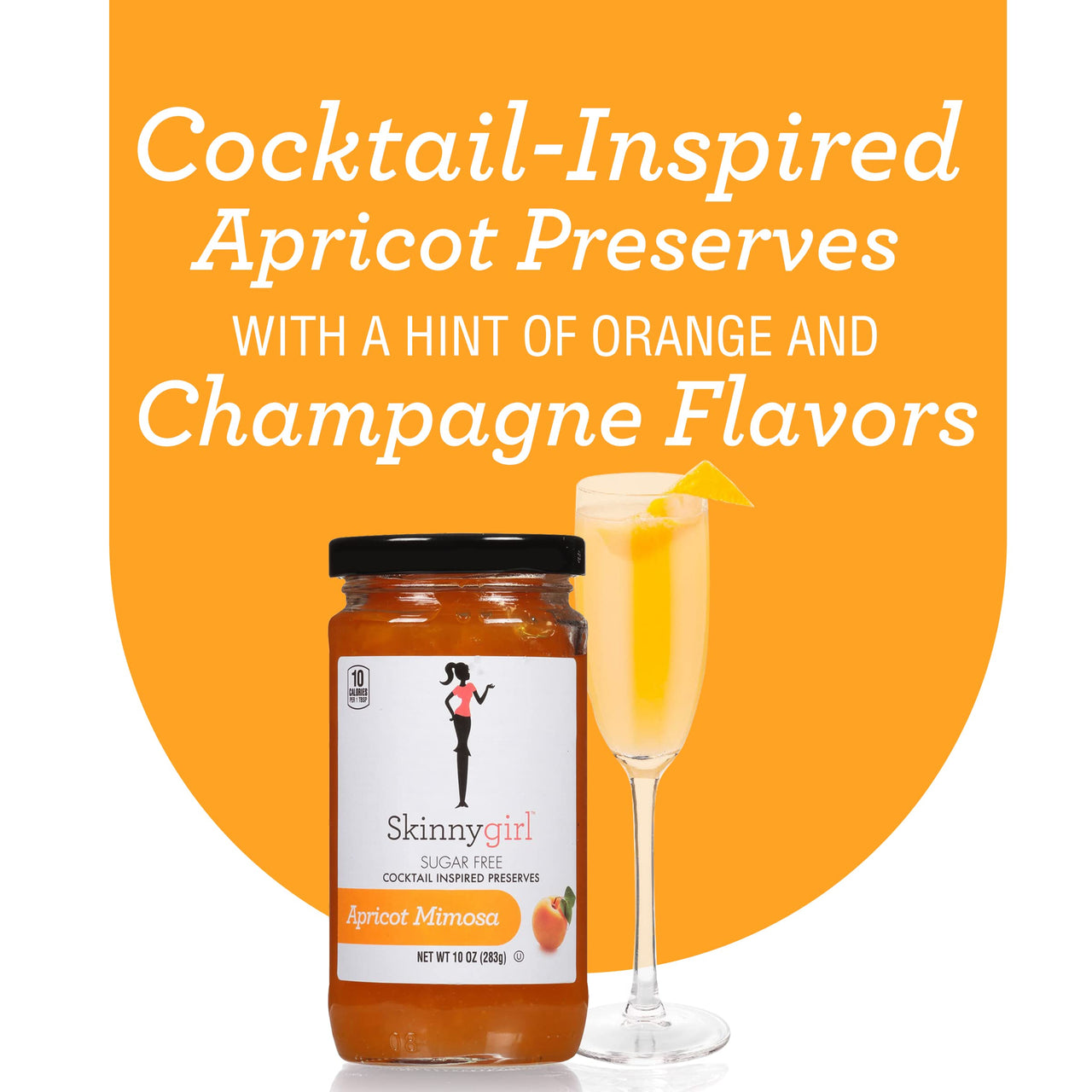 Skinnygirl Sugar Free Preserves, Apricot Mimosa, 10 Ounce