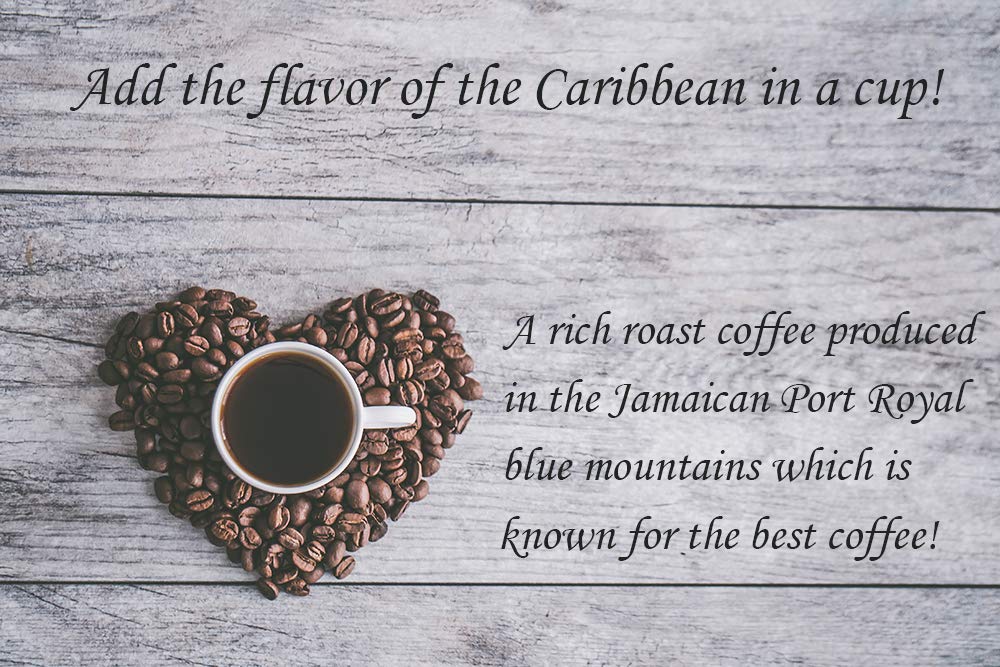 TORTUGA Caribbean Port Royal Jamaican Blue Mountain Flavored Coffee- Roasted and Ground Coffee 10oz - The Perfect Premium Gourmet Gift for Gift Baskets, Parties, Holidays, and Birthdays