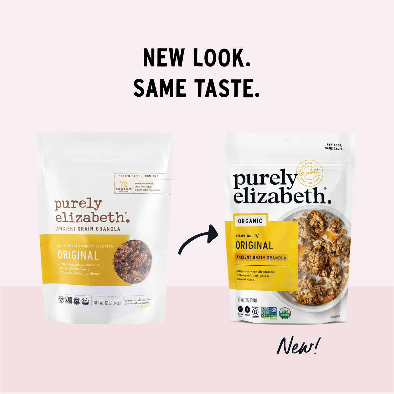 Purely Elizabeth, Organic Original, Ancient Grain Granola, Gluten-Free, Non-GMO (12oz Bag)