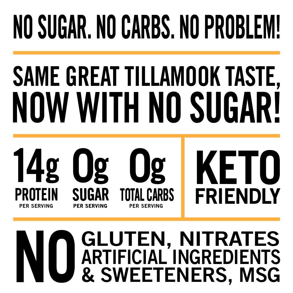 Tillamook Country Smoker Keto Friendly Zero Sugar Beef Jerky, Black Pepper, 6.5 Ounce