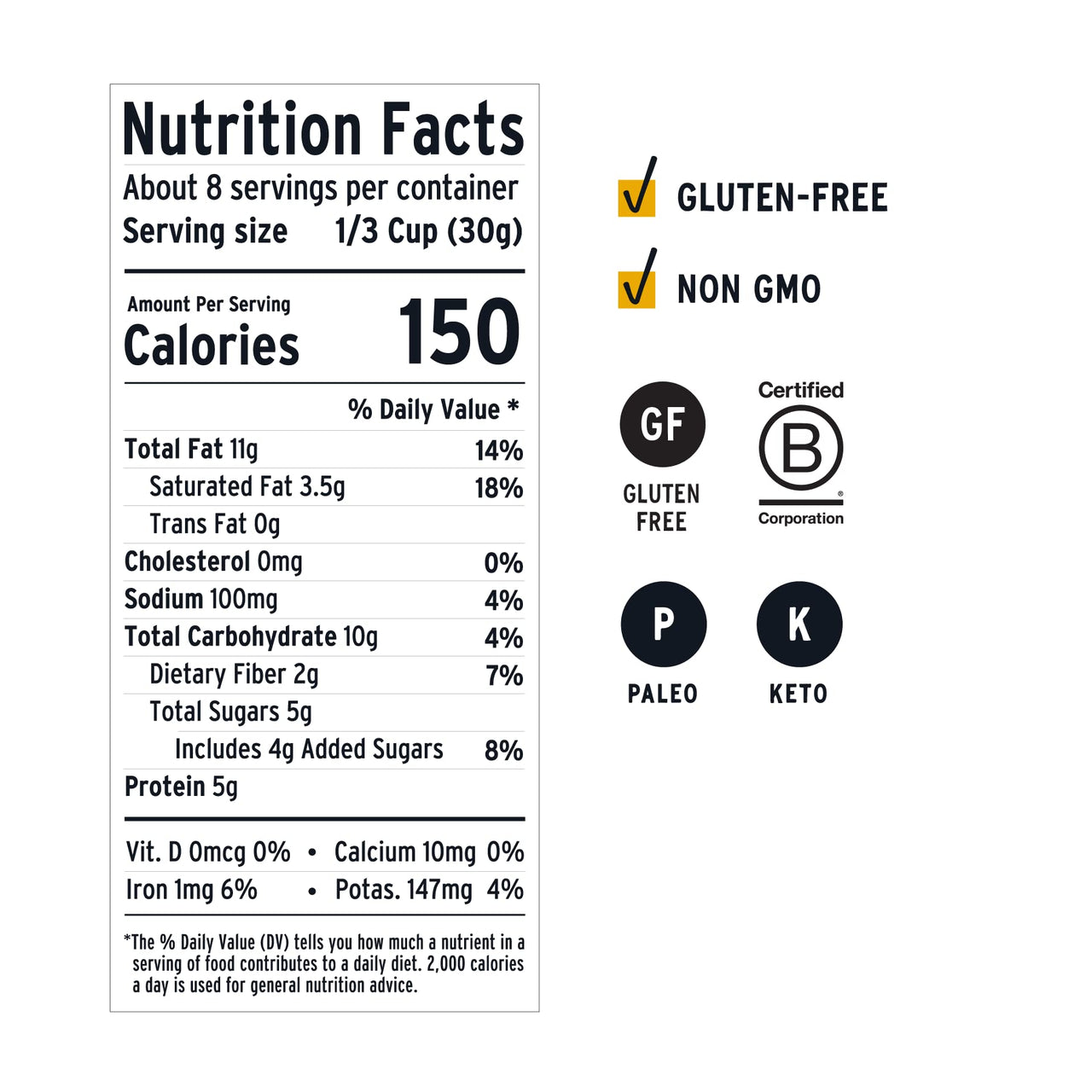 Purely Elizabeth, Banana Nut Butter, Grain-Free Granola, Non-GMO, Paleo (8oz Bag)