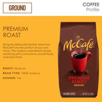 McCafe Medium Roast Ground Coffee, Premium Roast 12 Ounce