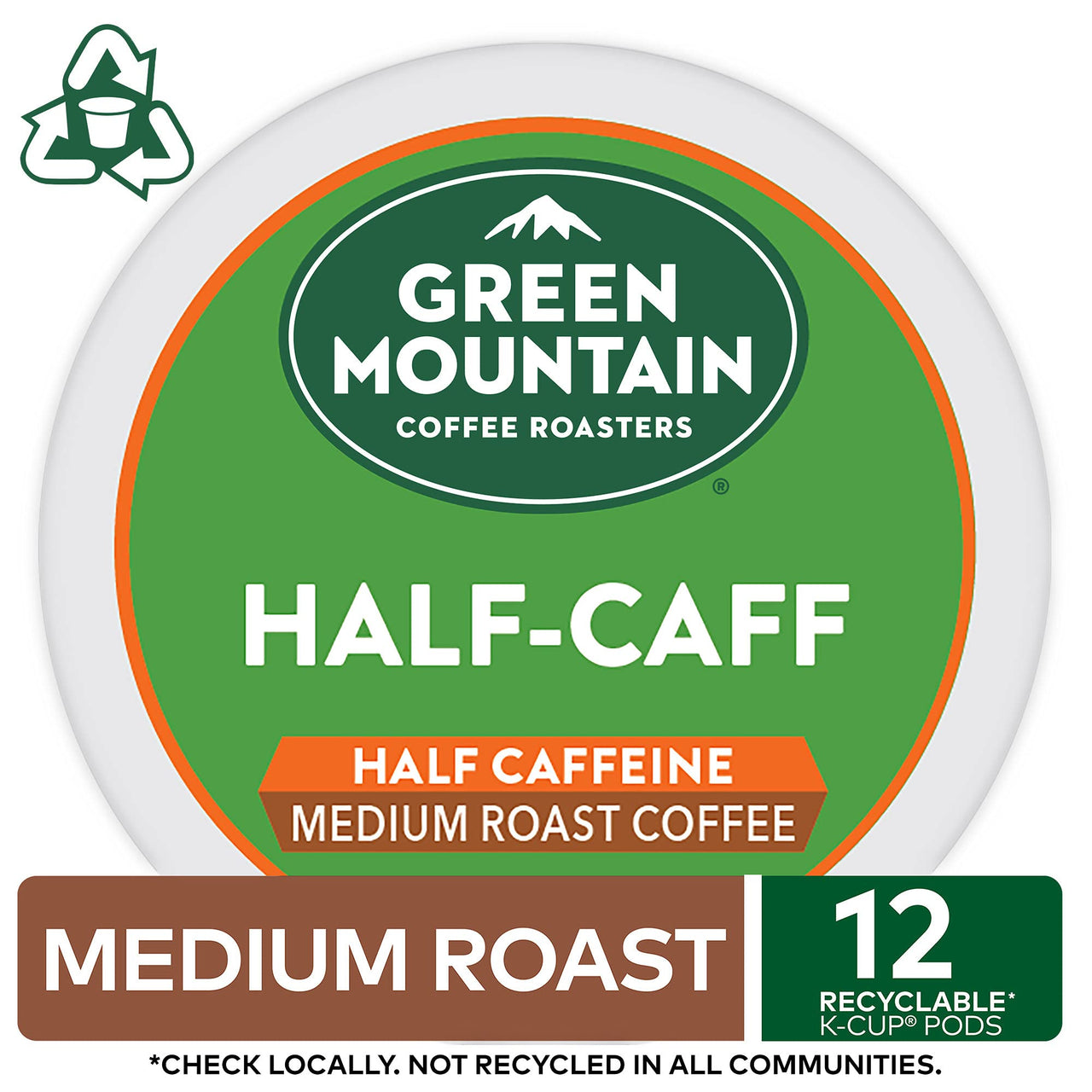 Green Mountain Coffee Half-Caff Keurig K-Cups Coffee, 12 ct