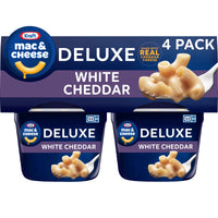 Kraft Deluxe Easy Mac White Cheddar Macaroni and Cheese (4 Microwaveable Cups)